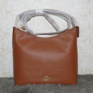 Coach Smooth Leather Laurel Large Shoulder Bag (Tan)
